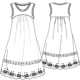 Fashion sewing patterns for LADIES Lingerie Nightgown 7562